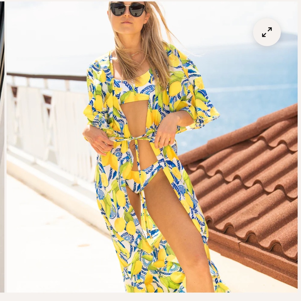 Kenny Flowers Positano Lemon Long coverup small/medium